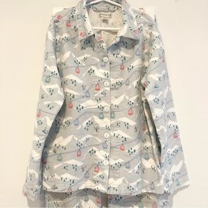 Garnet Hill Kids Flannel Pajamas Ski Lift